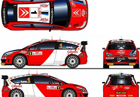 Citroen C4 Rally Car (Cитроен C4 Ралли Кар) - чертежи (рисунки) автомобиля